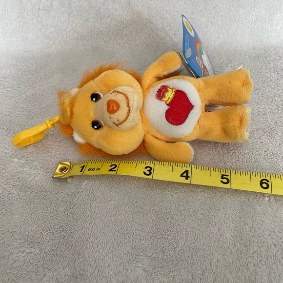 Vintage 2003 Brave Heart Lion Care Bear Cousins Keychain Plush 6" With Tags - Picture 11 of 14